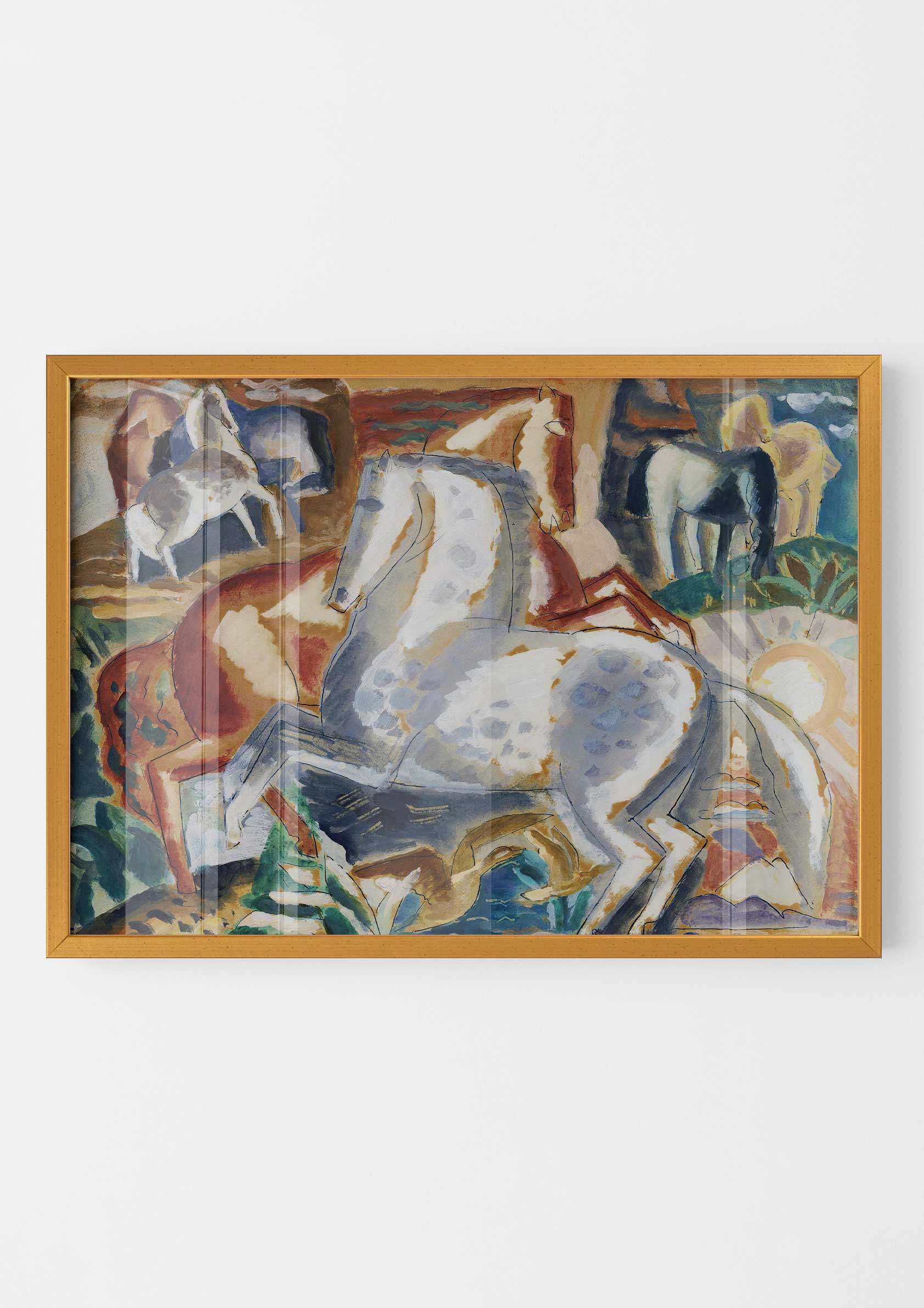 Leo Gestel - Horses in Landscape