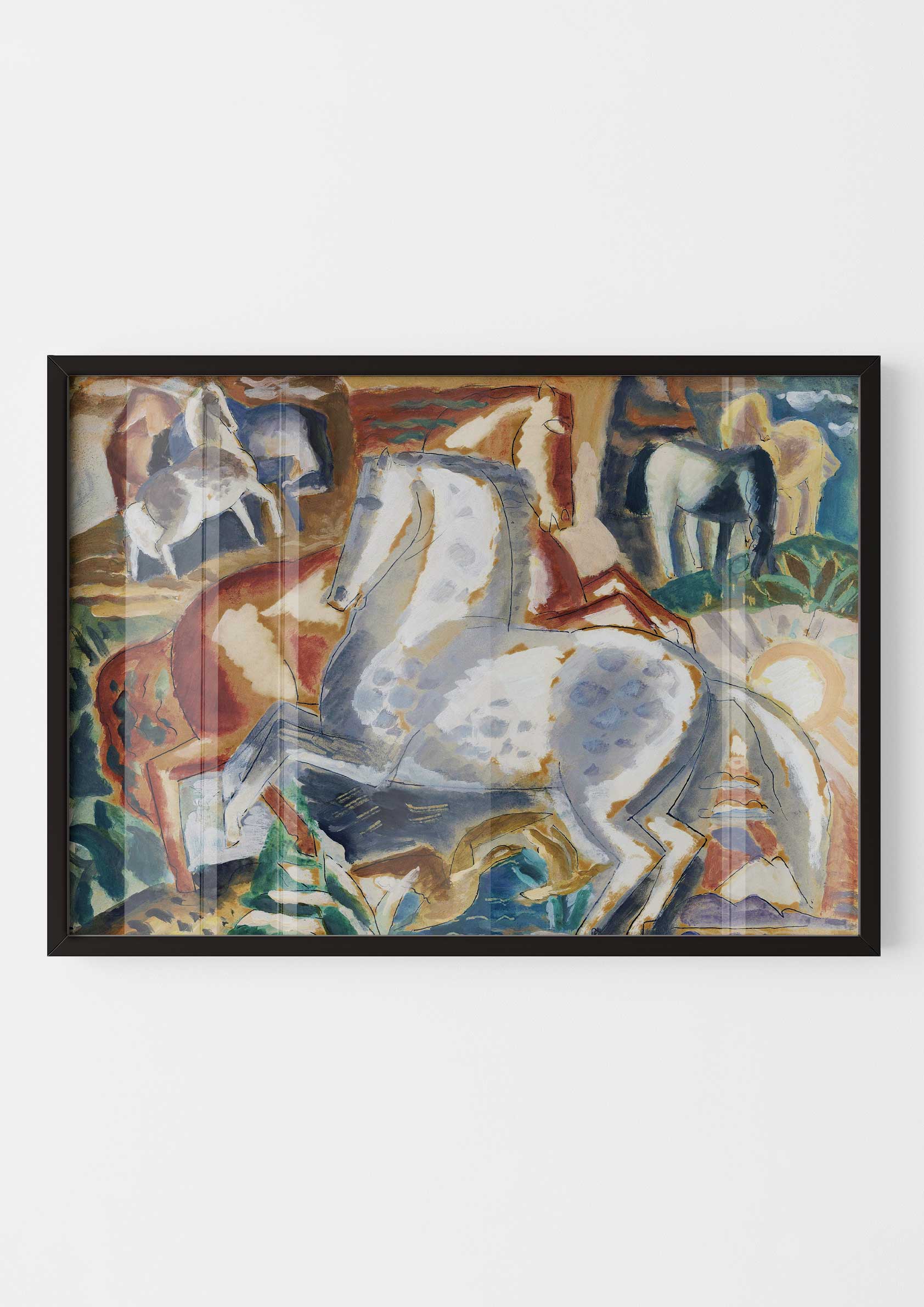 Leo Gestel - Horses in Landscape
