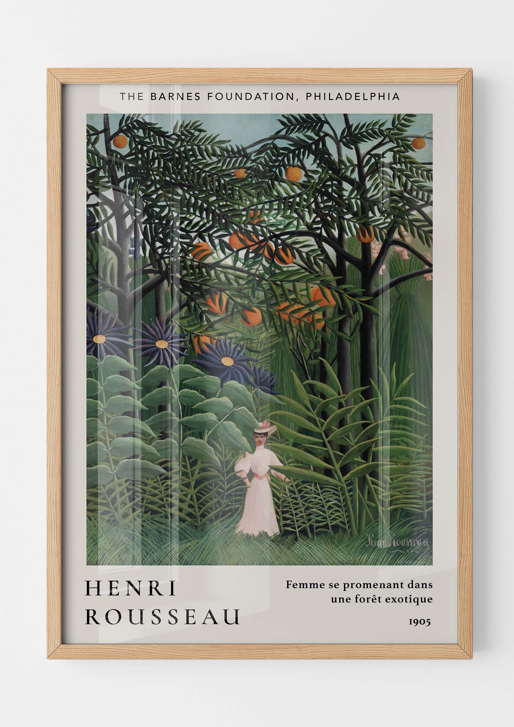 Henri Rousseau - Femme se Promenant dans une Forêt Exotique