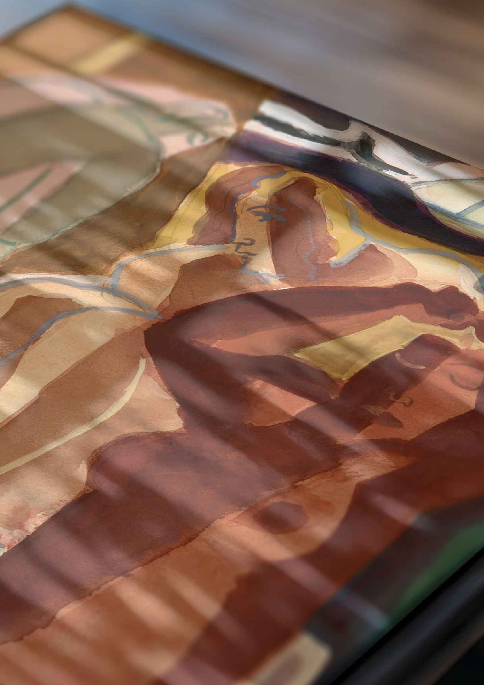 Leo Gestel - Two Bathing Women and a Bridge Figure