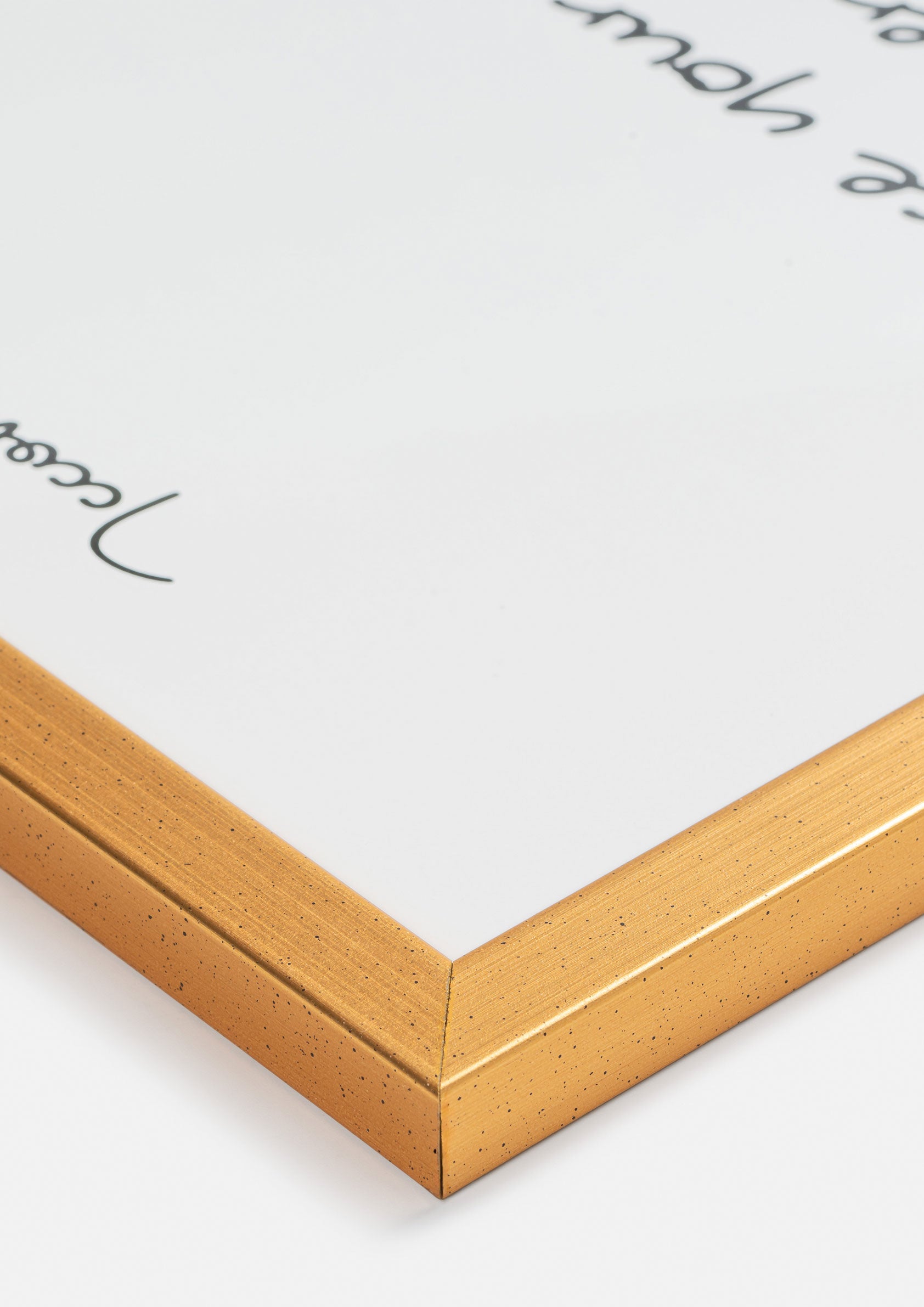 Marco de madera maciza A4 Dorado