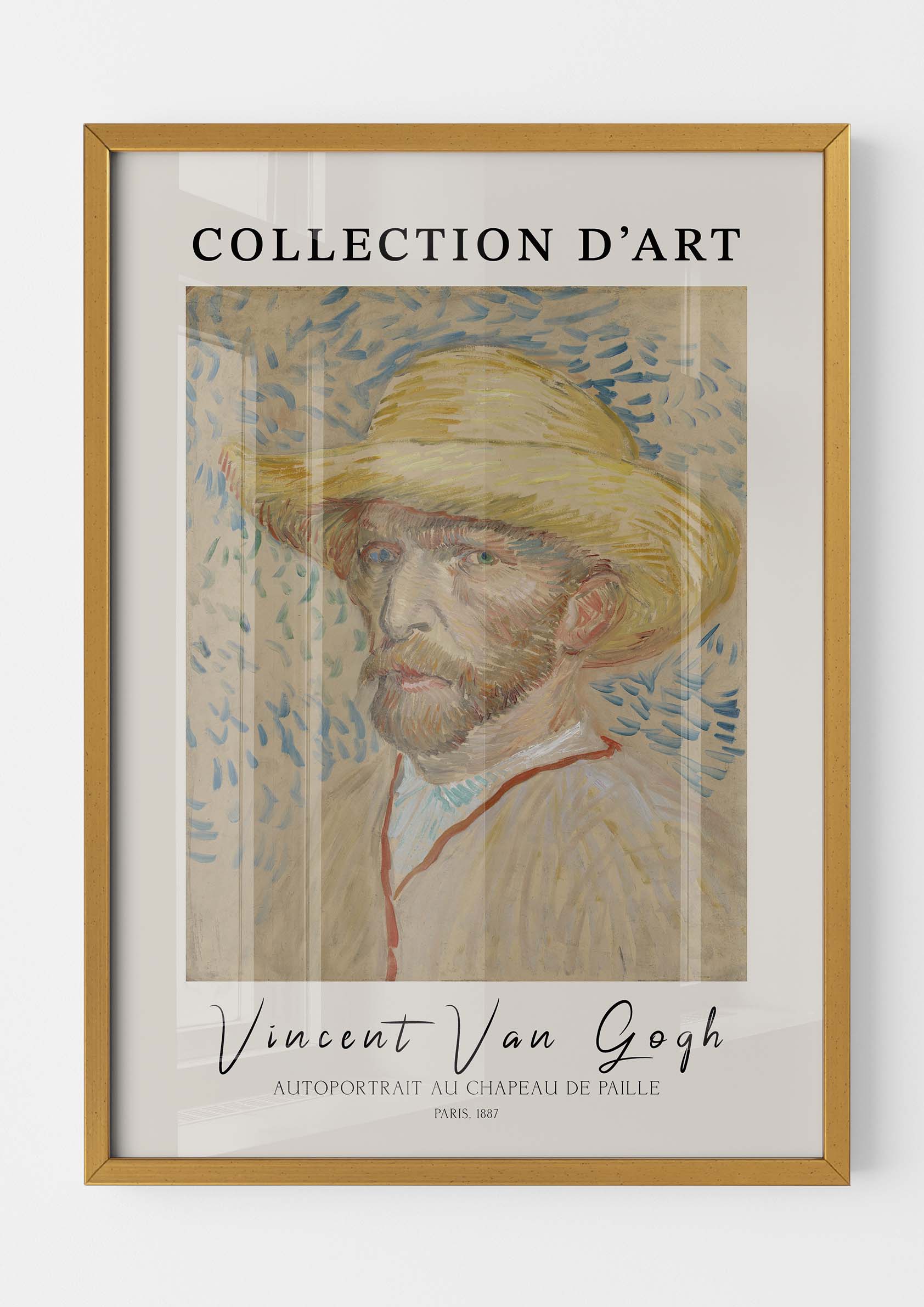 Vincent Van Gogh - Autoportrait au Chapeau de Paille