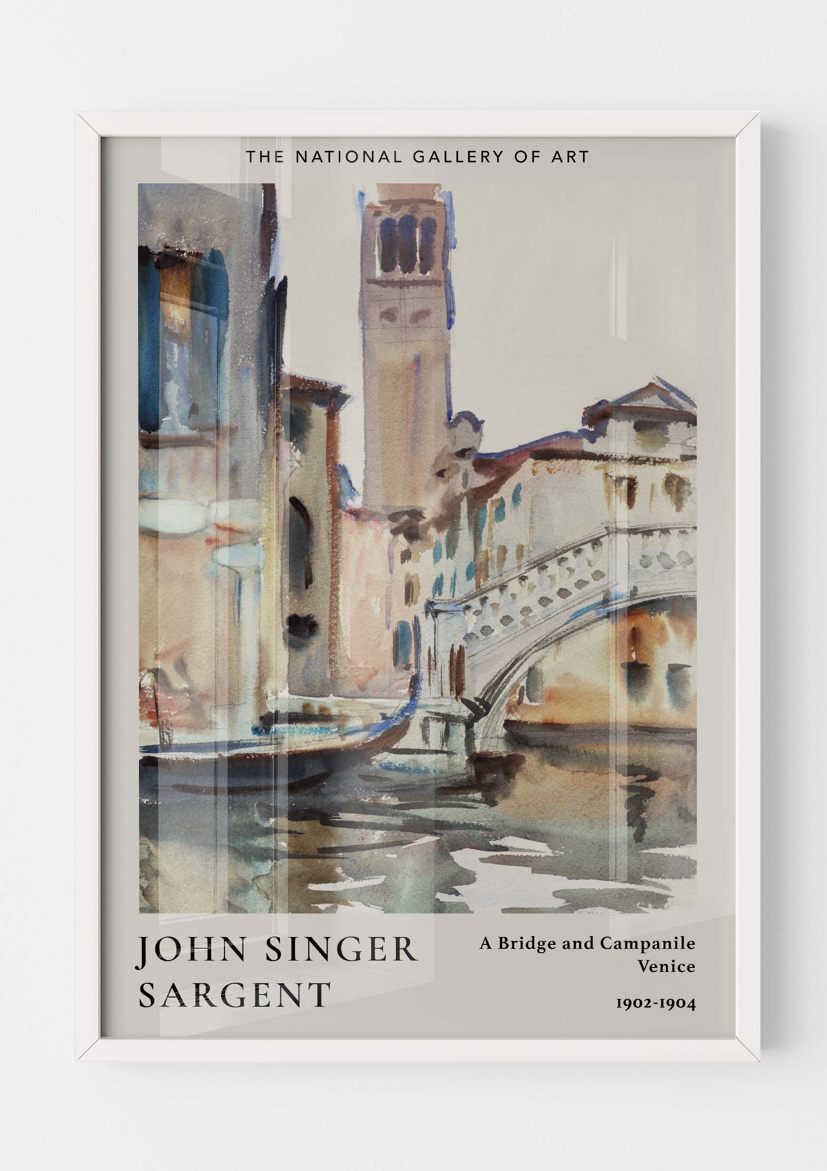 John Singer Sargent - A Bridge and Campanile, Venice