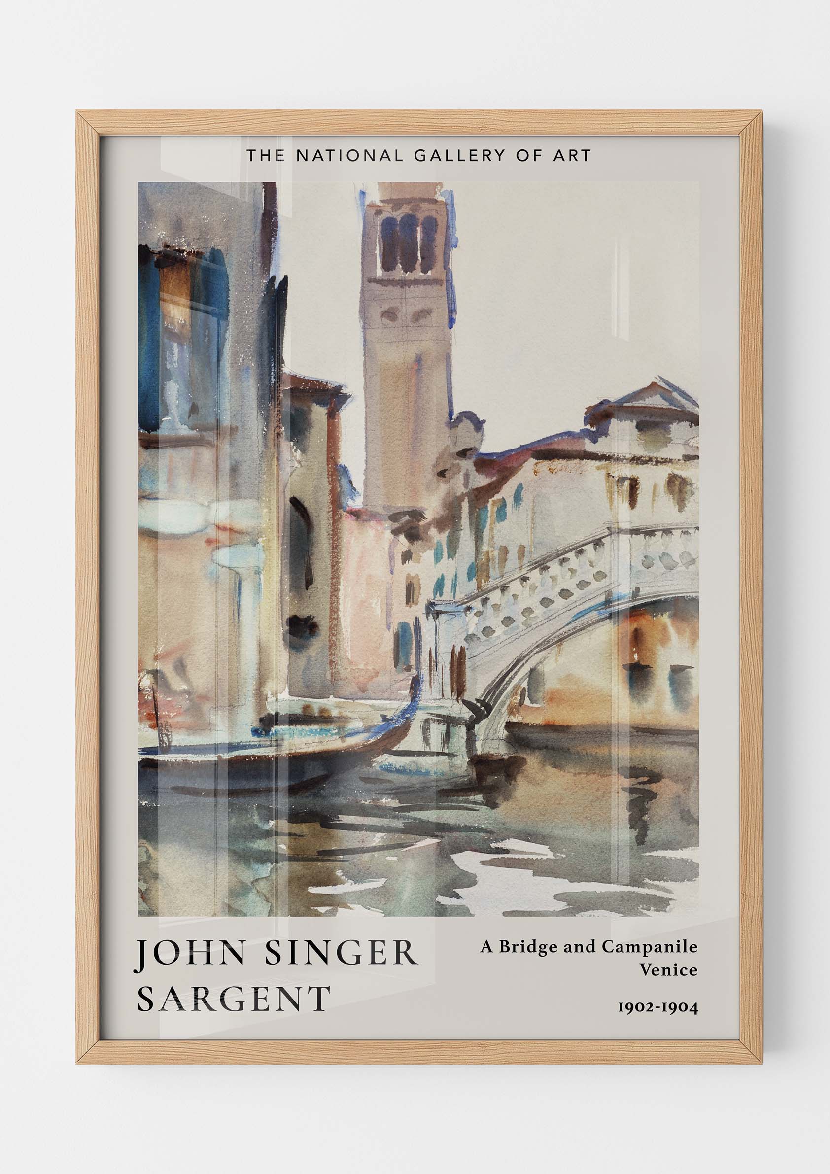 John Singer Sargent - A Bridge and Campanile, Venice