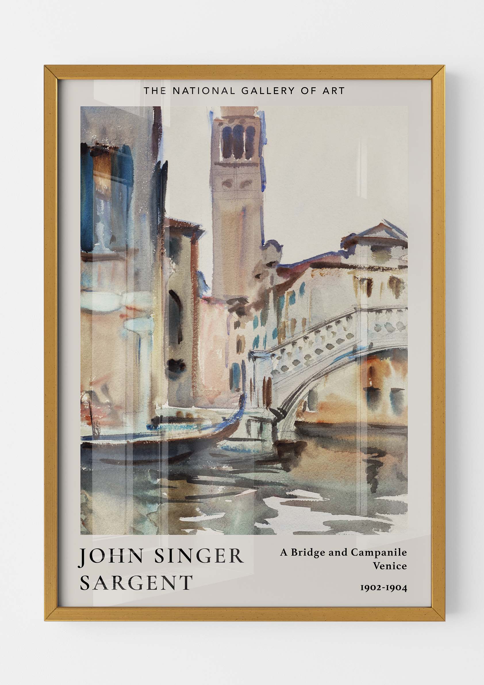 John Singer Sargent - A Bridge and Campanile, Venice