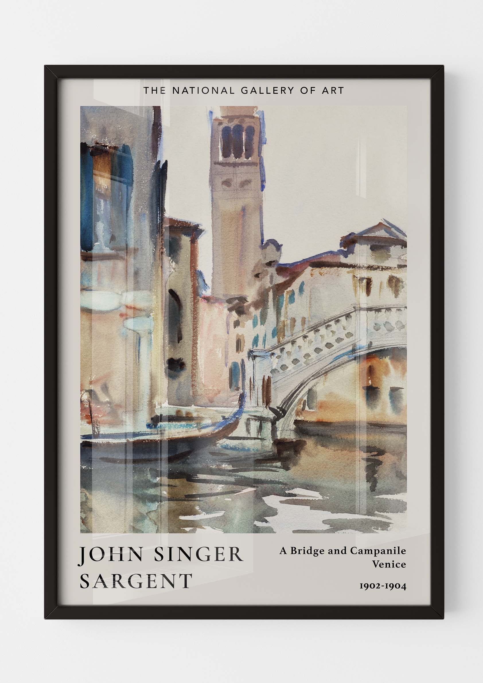 John Singer Sargent - A Bridge and Campanile, Venice