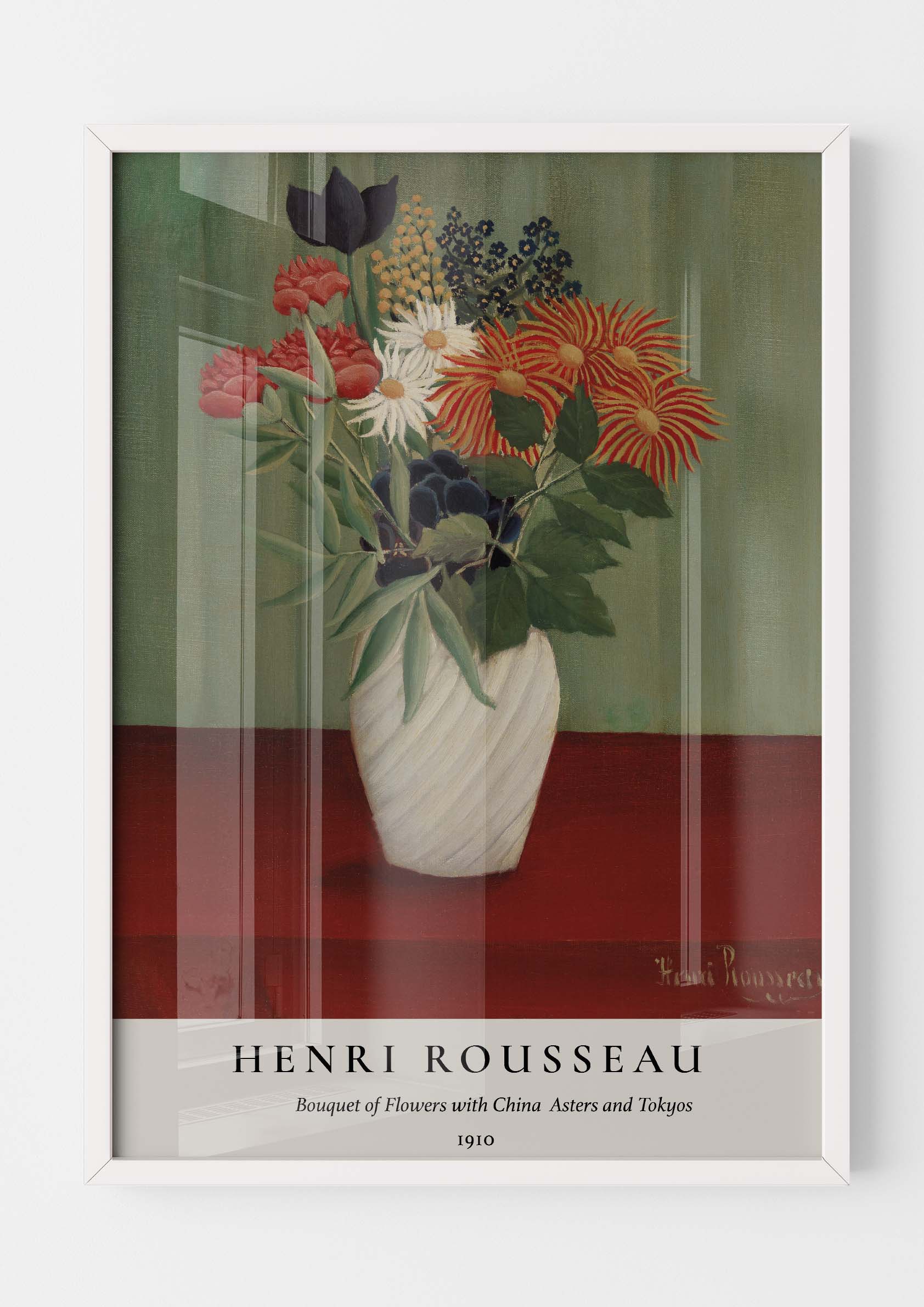 Henri Rousseau - Bouquet of Flowers with China Asters and Tokyos