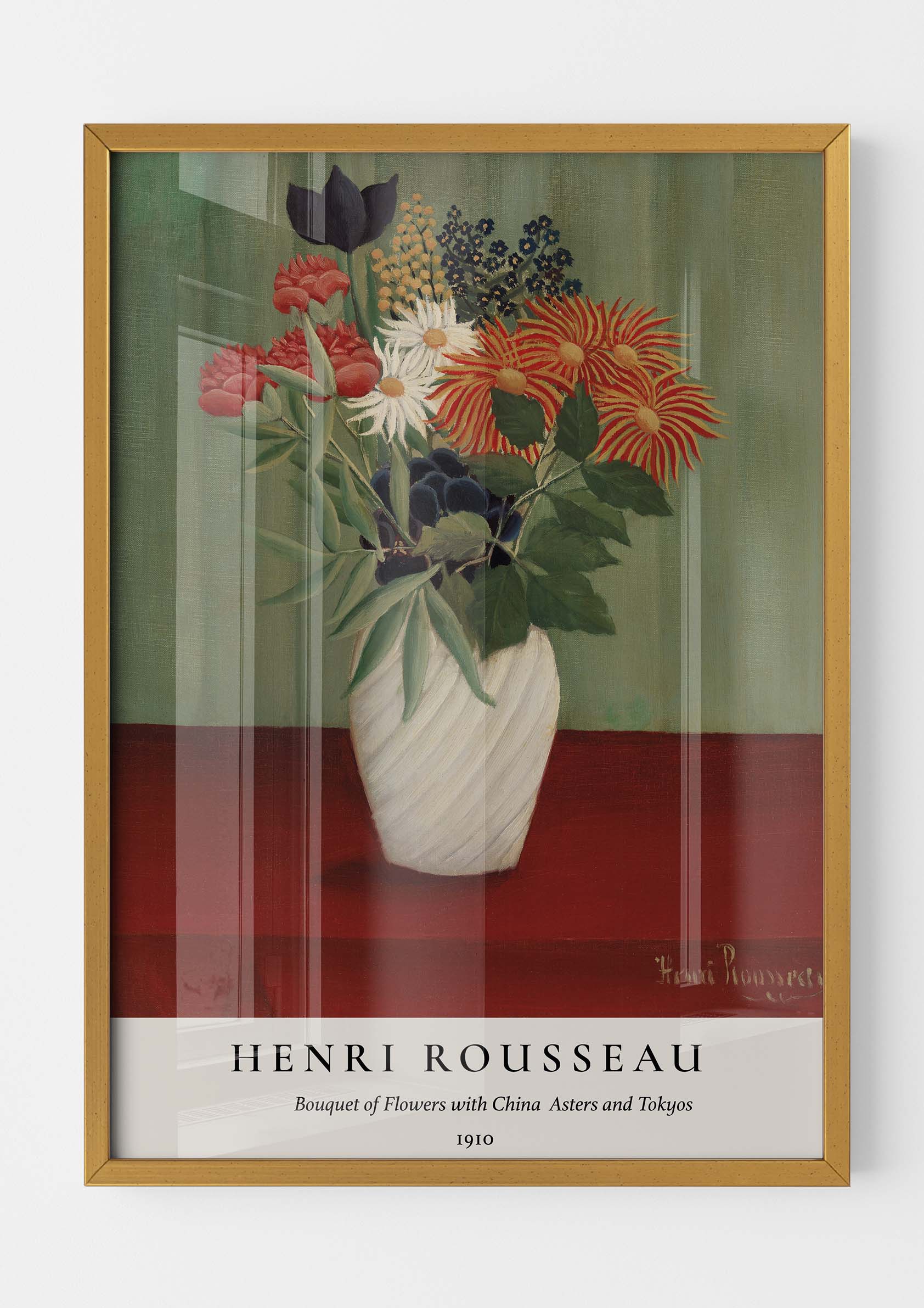 Henri Rousseau - Bouquet of Flowers with China Asters and Tokyos