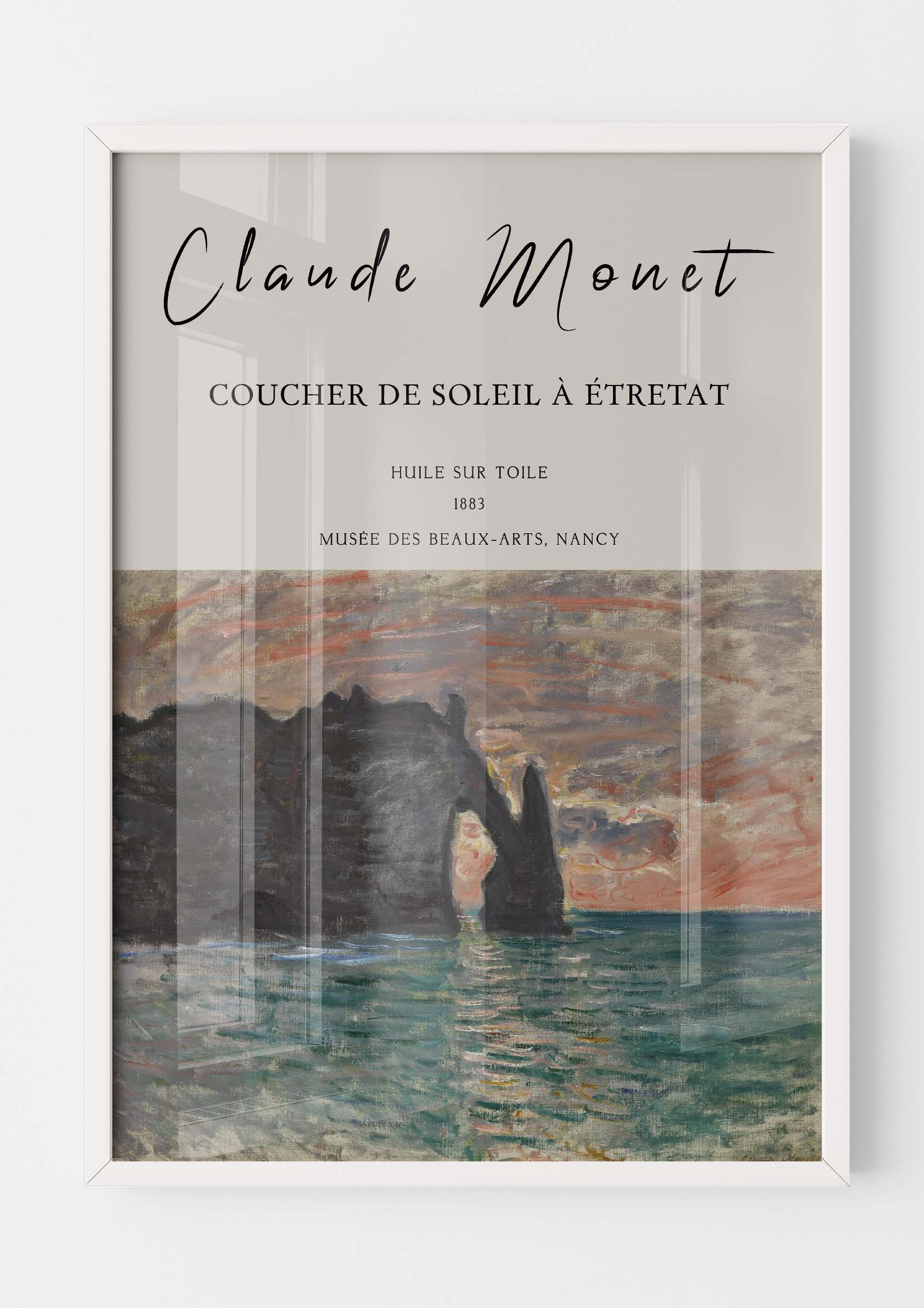 Claude Monet - Coucher de Soleil à Étretat