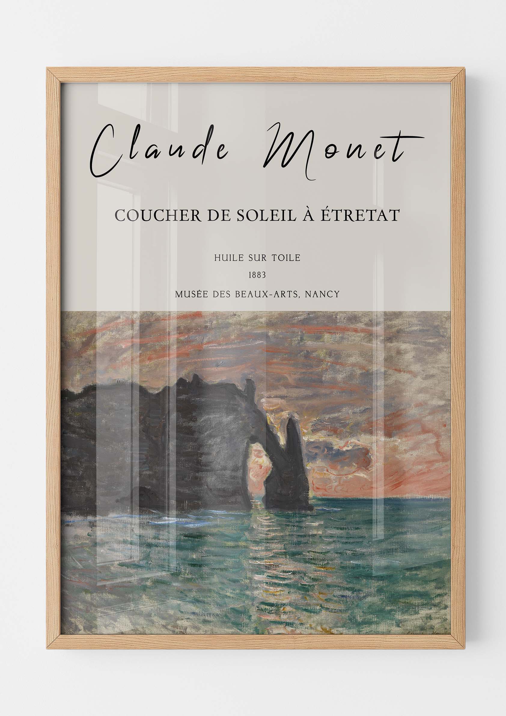 Claude Monet - Coucher de Soleil à Étretat