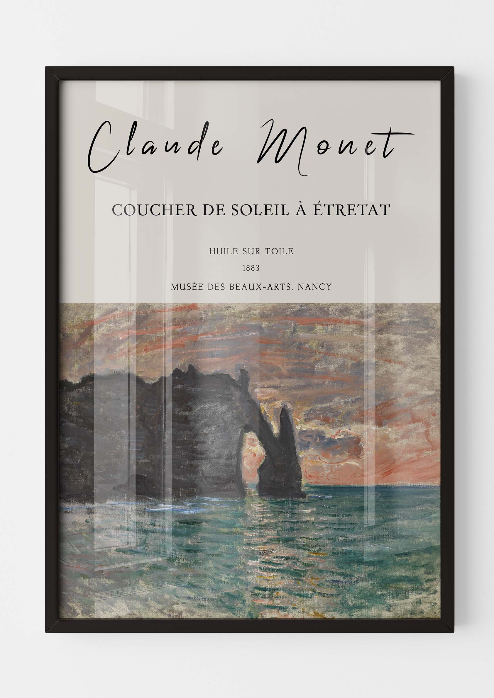 Claude Monet - Coucher de Soleil à Étretat