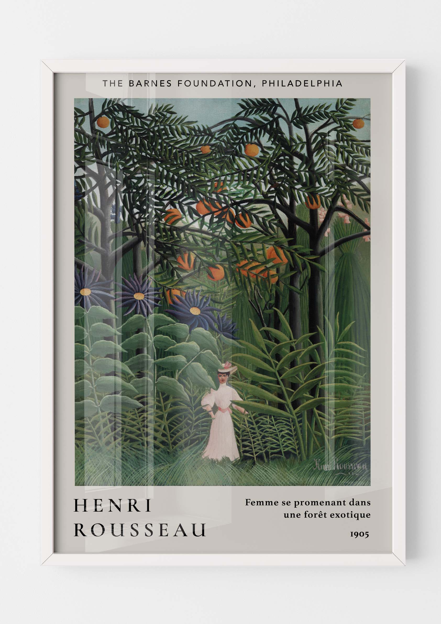 Henri Rousseau - Femme se Promenant dans une Forêt Exotique