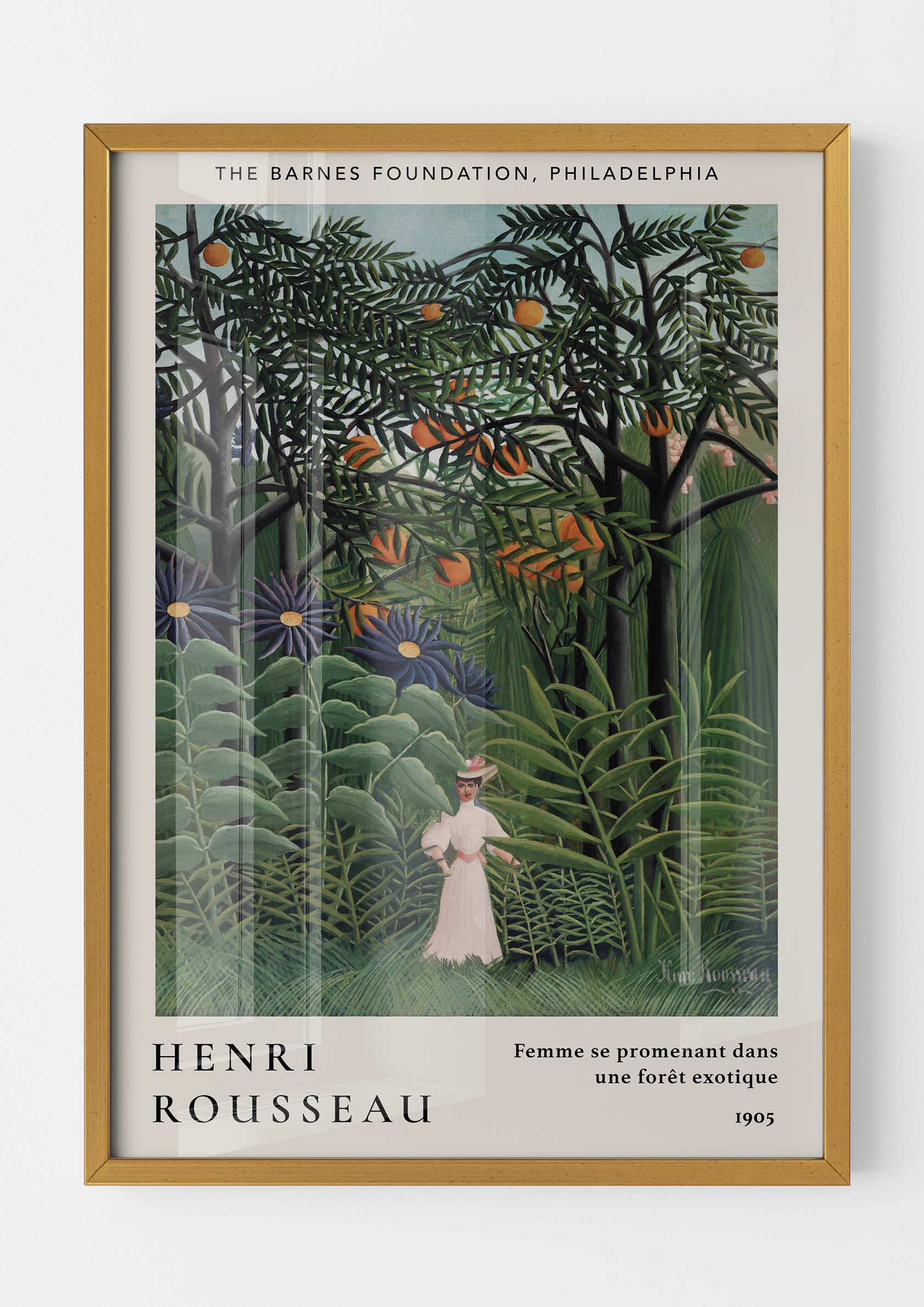 Henri Rousseau - Femme se Promenant dans une Forêt Exotique