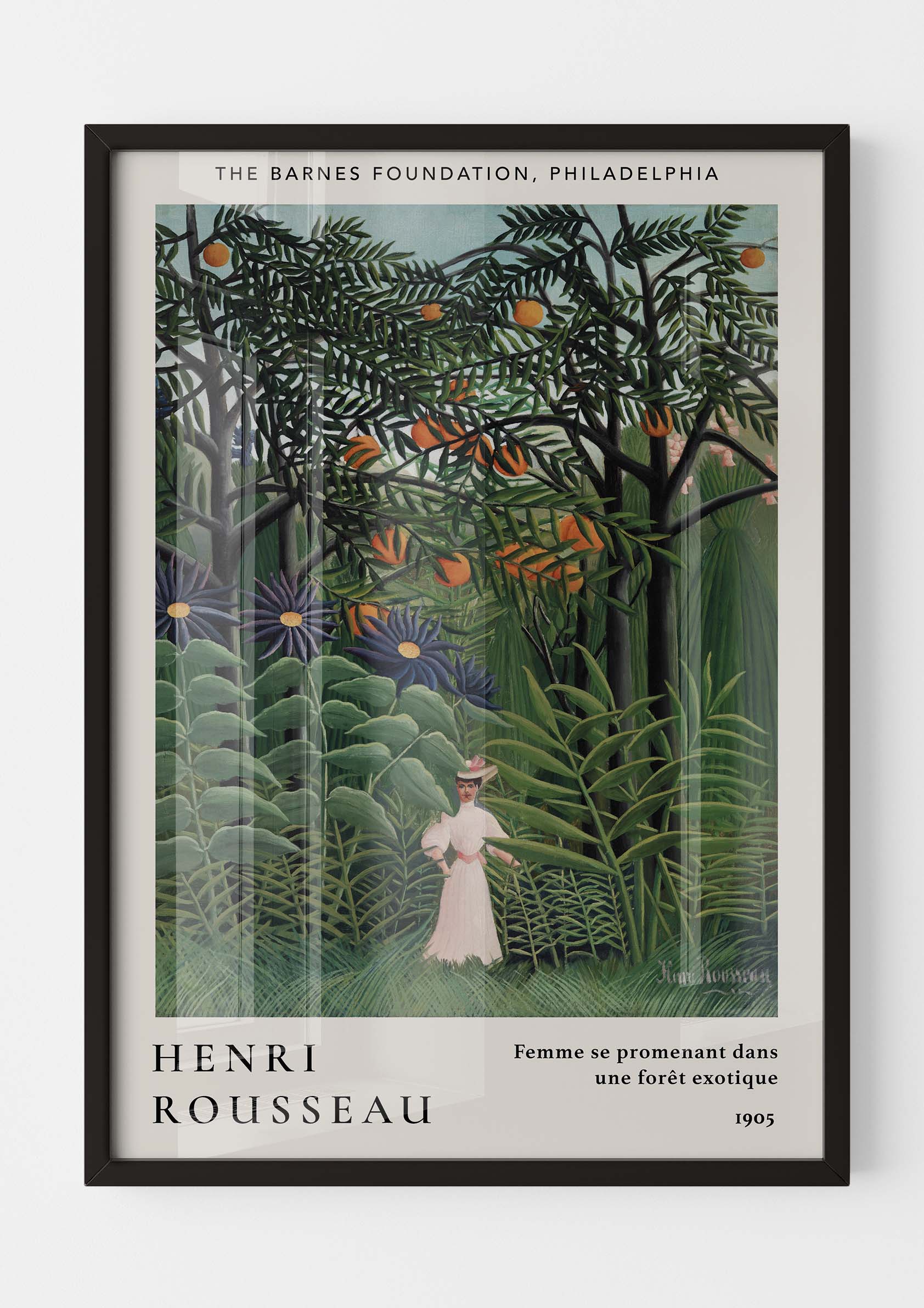 Henri Rousseau - Femme se Promenant dans une Forêt Exotique