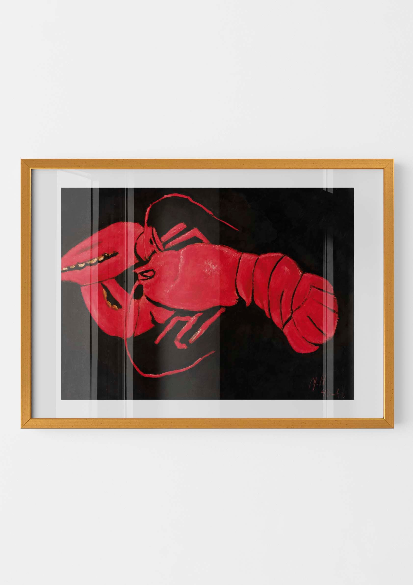 Marsden Hartley - Lobster on Black Background