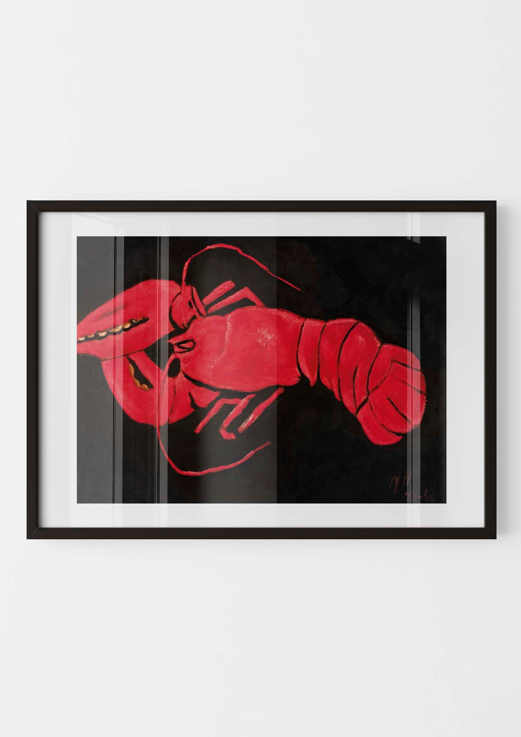 Marsden Hartley - Lobster on Black Background