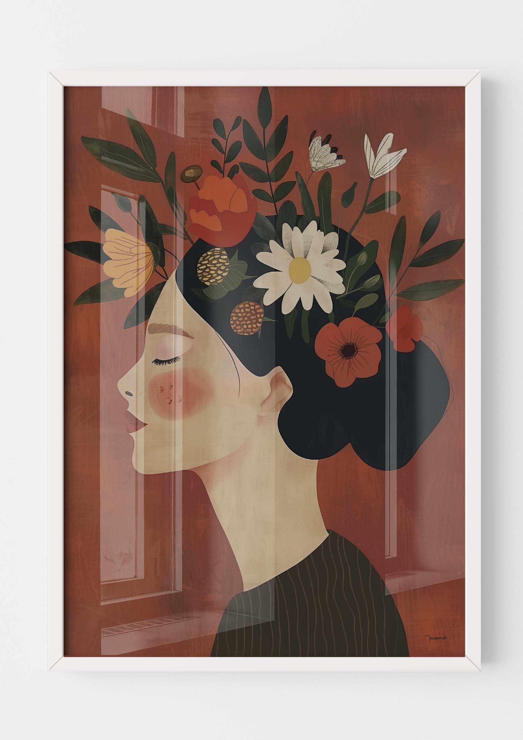 Portrait fleuri