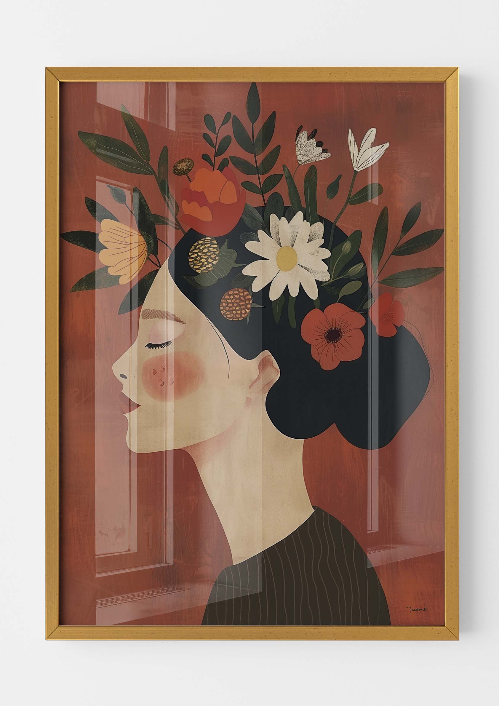 Portrait fleuri