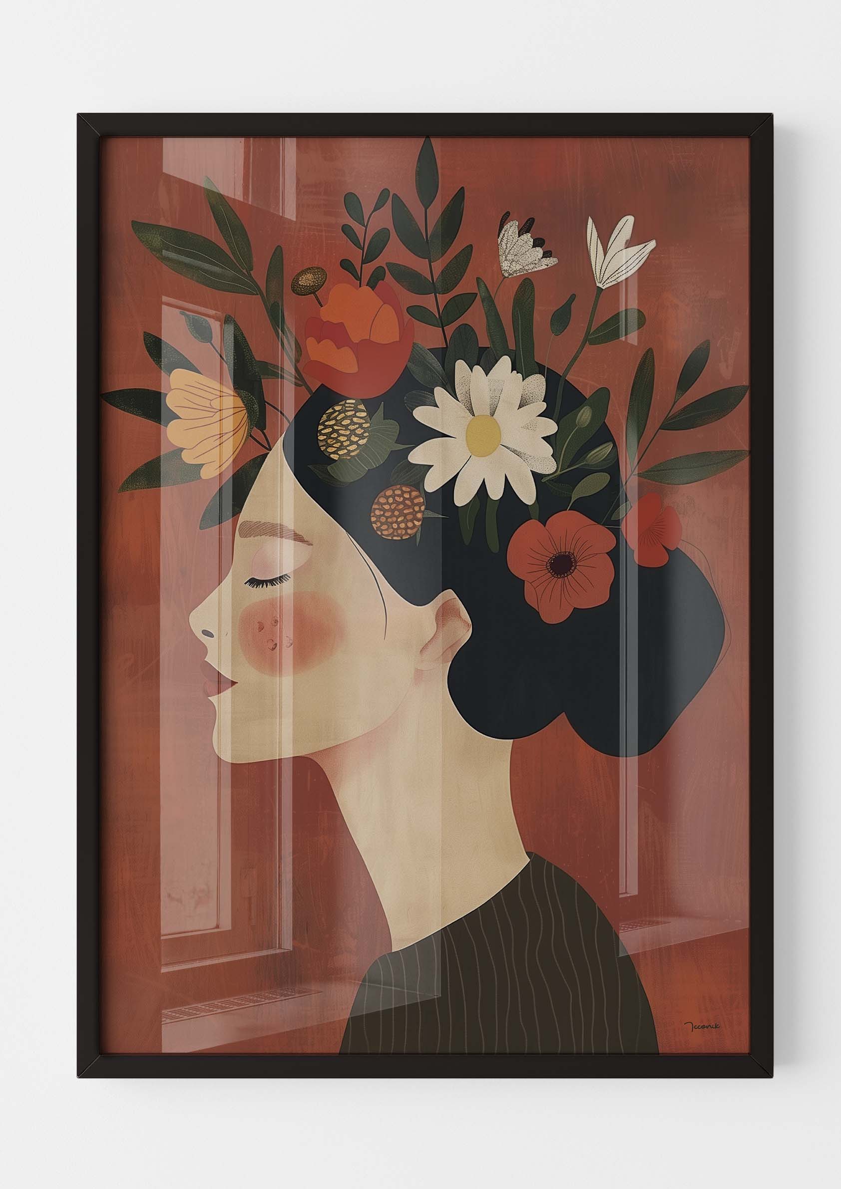 Portrait fleuri
