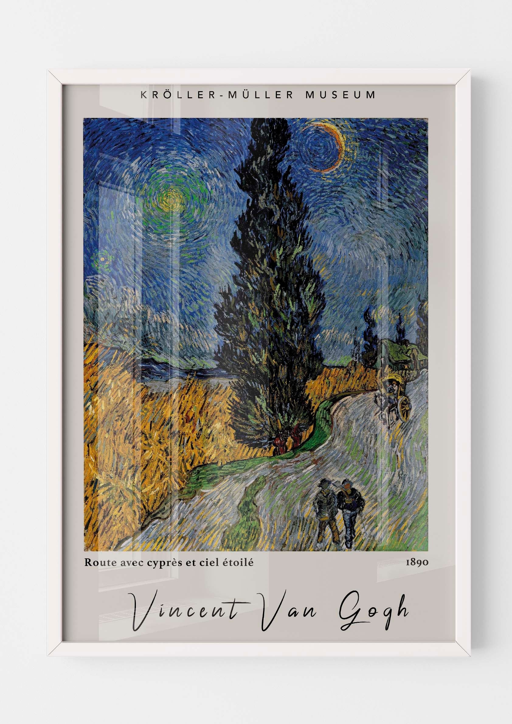 Vincent Van Gogh - Route avec Cyprès et Ciel Étoilé