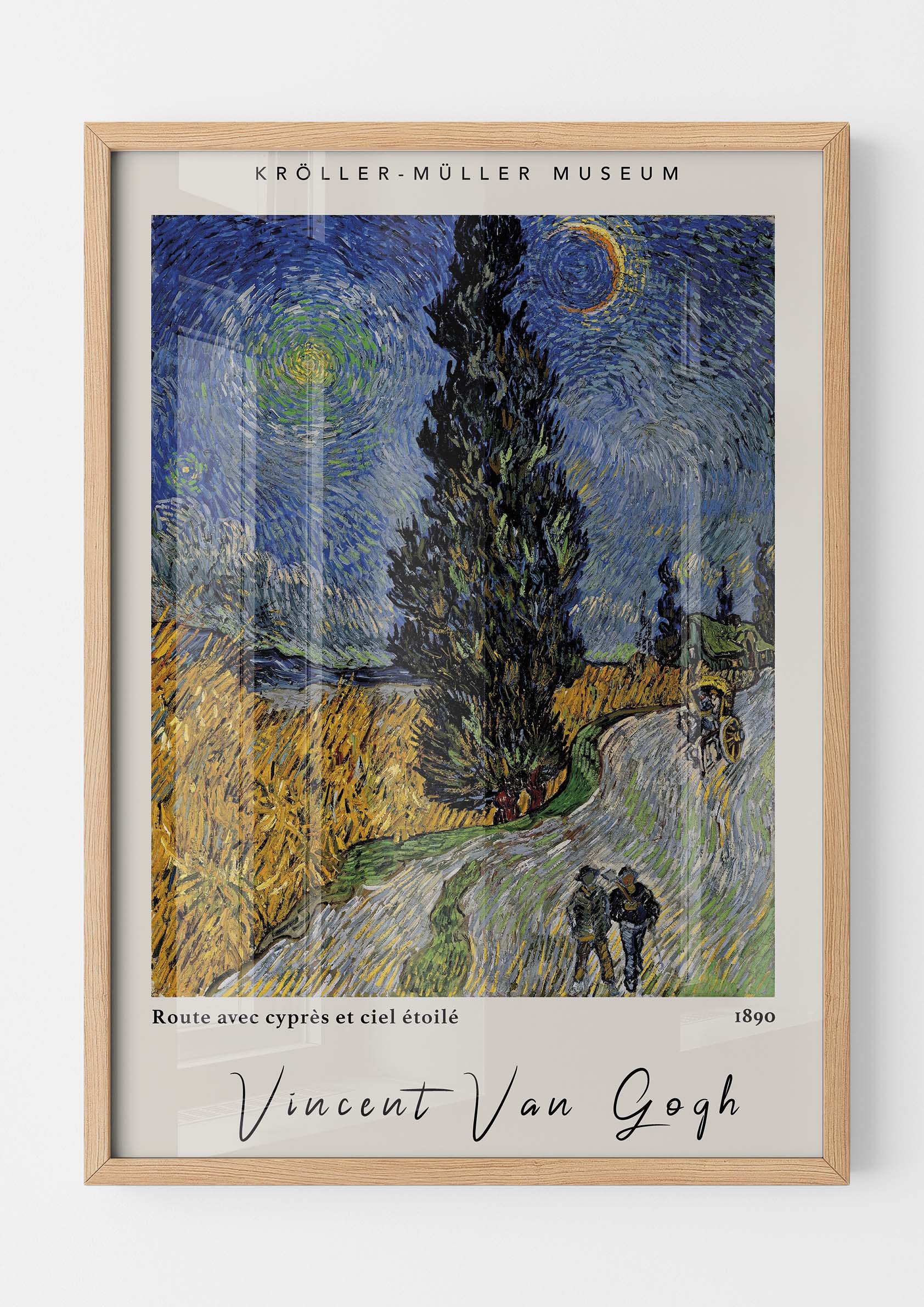 Vincent Van Gogh - Route avec Cyprès et Ciel Étoilé