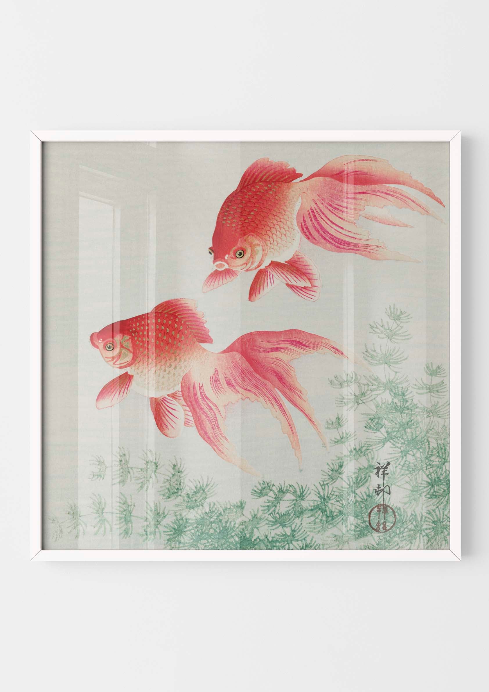 Ohara Koson - Two Veil Goldfish