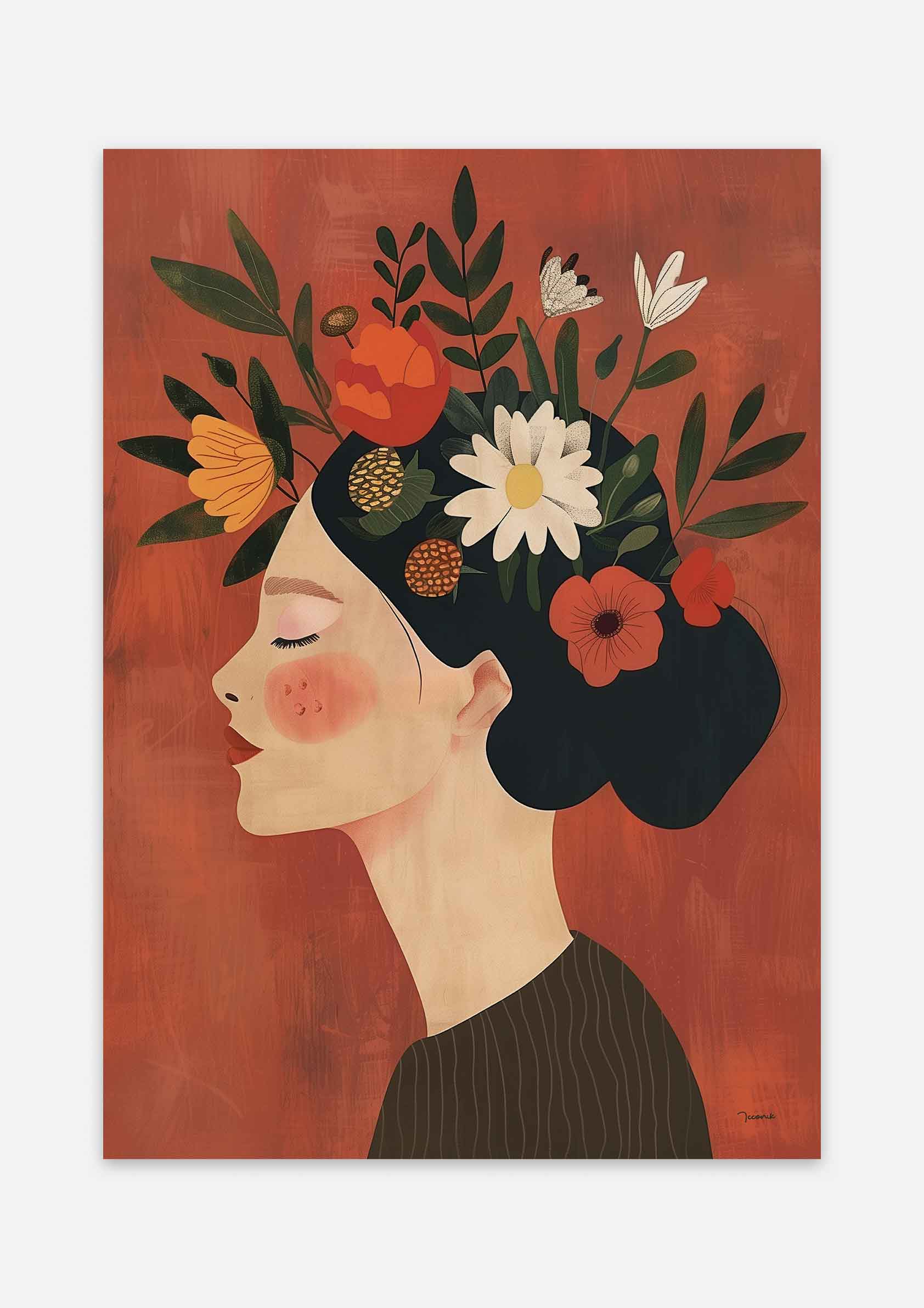 Portrait fleuri