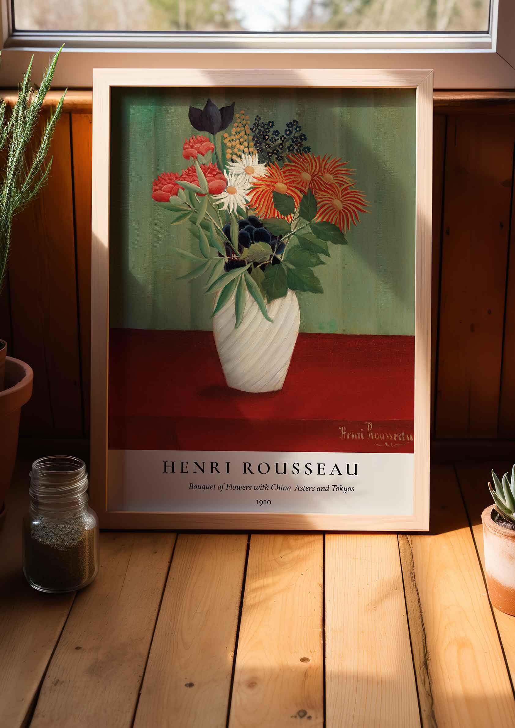 Henri Rousseau - Bouquet of Flowers with China Asters and Tokyos
