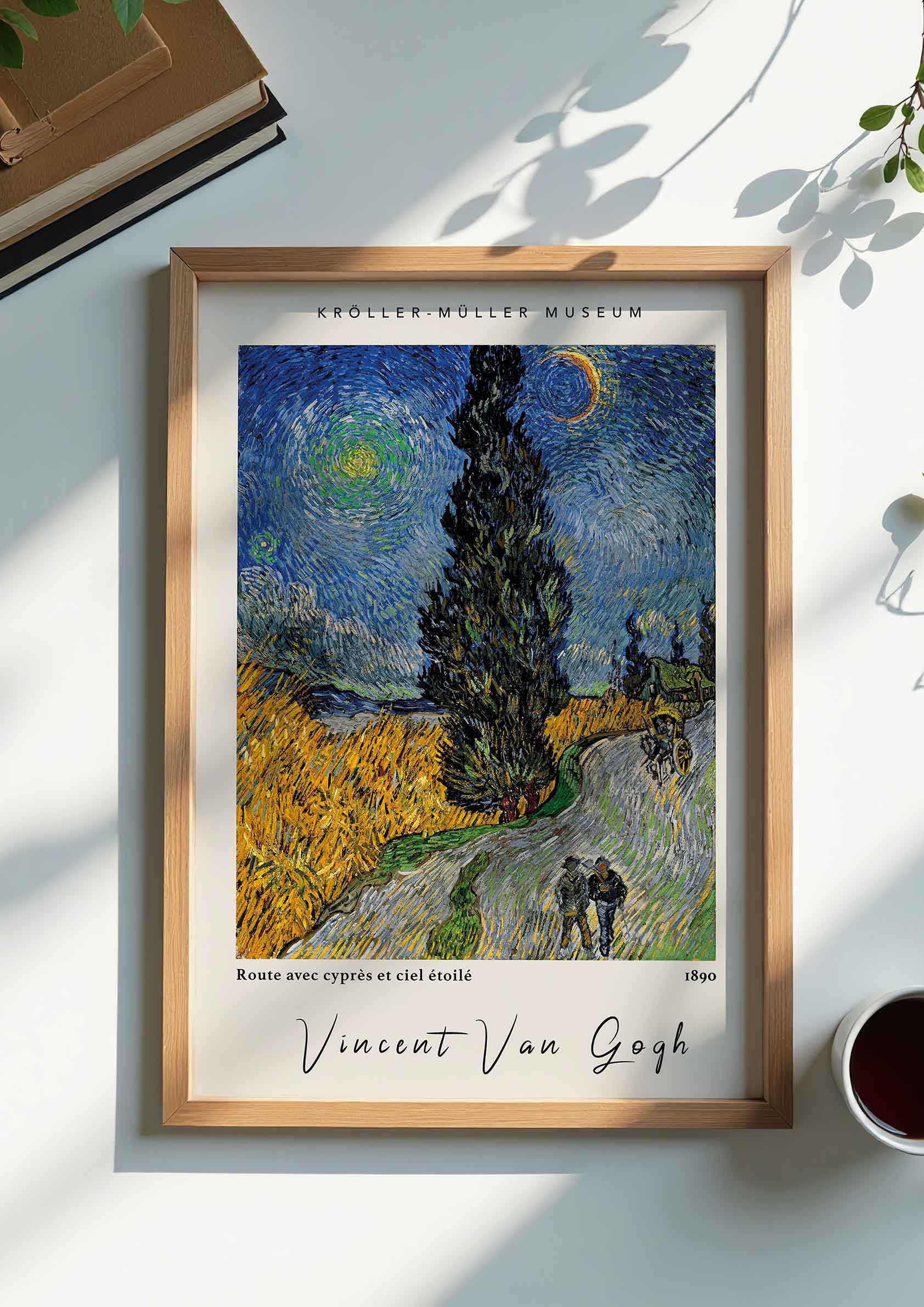 Vincent Van Gogh - Route avec Cyprès et Ciel Étoilé
