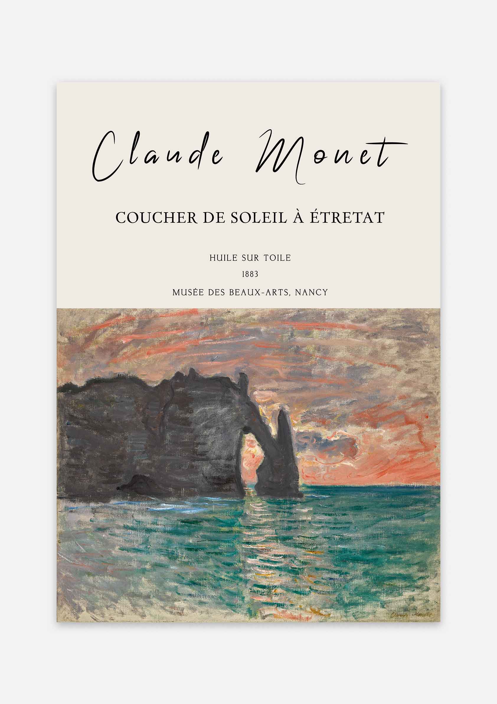 Claude Monet - Coucher de Soleil à Étretat