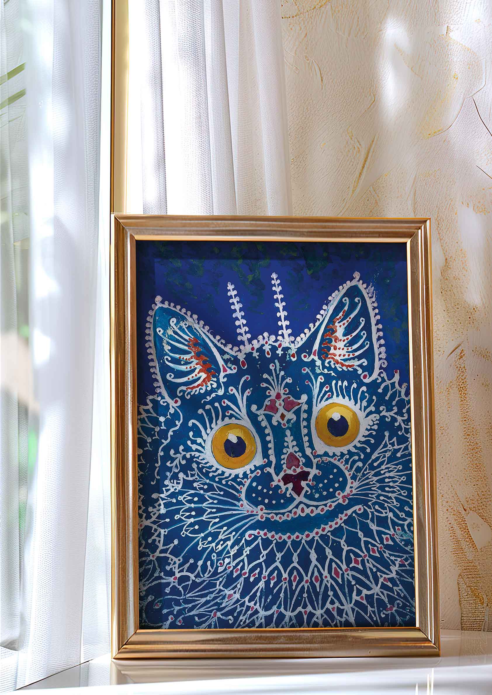 Louis Wain - A Cat in Gothic Style