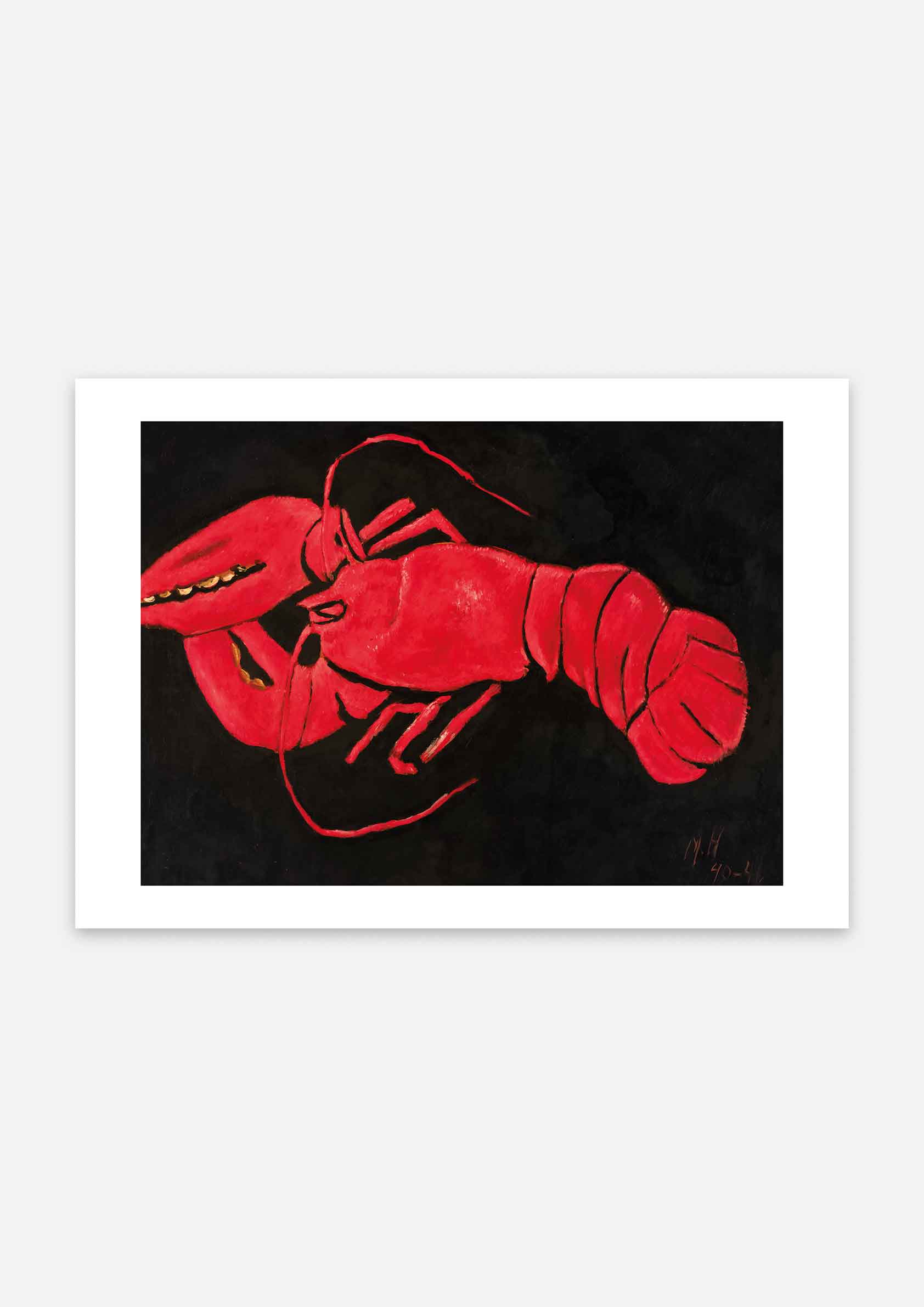Marsden Hartley - Lobster on Black Background