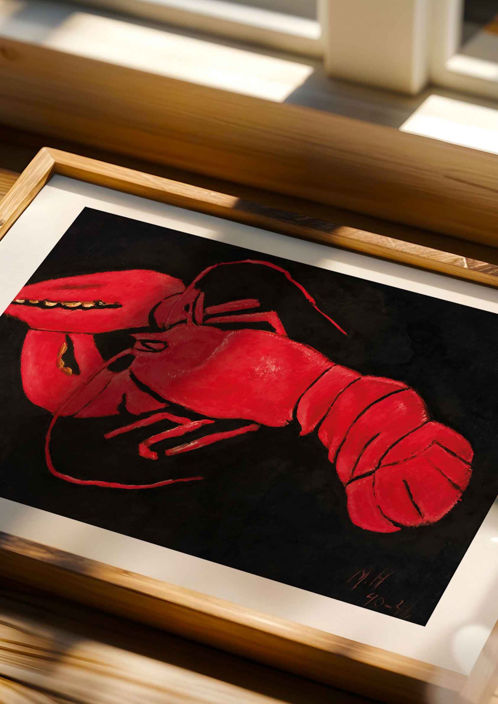 Marsden Hartley - Lobster on Black Background