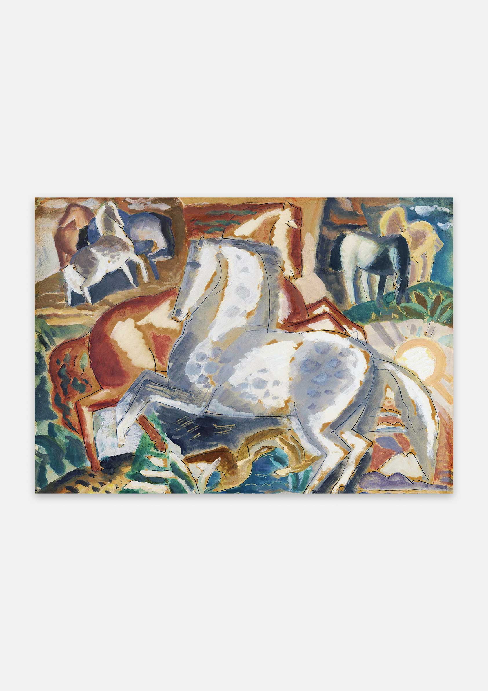 Leo Gestel - Horses in Landscape