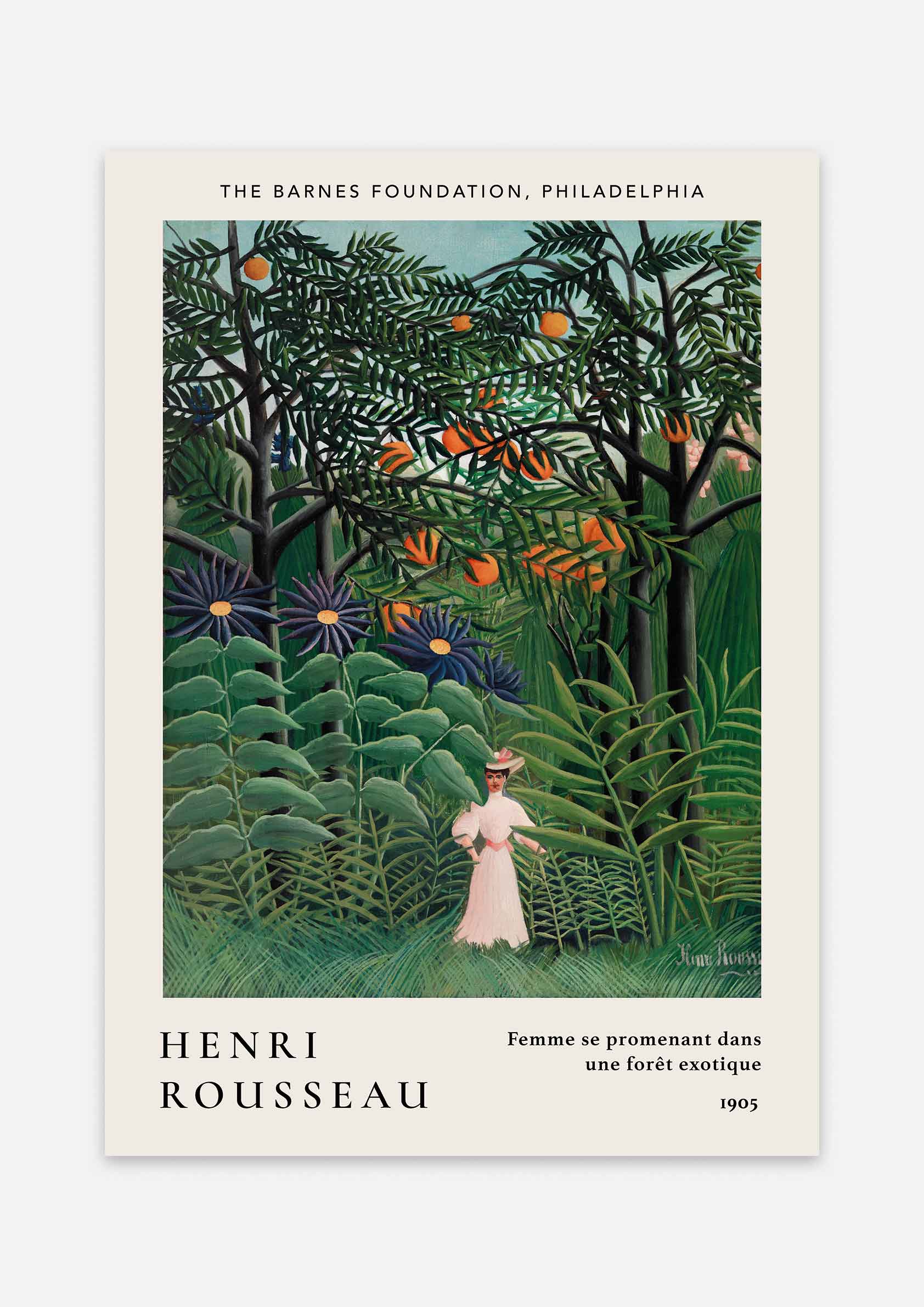 Henri Rousseau - Femme se Promenant dans une Forêt Exotique