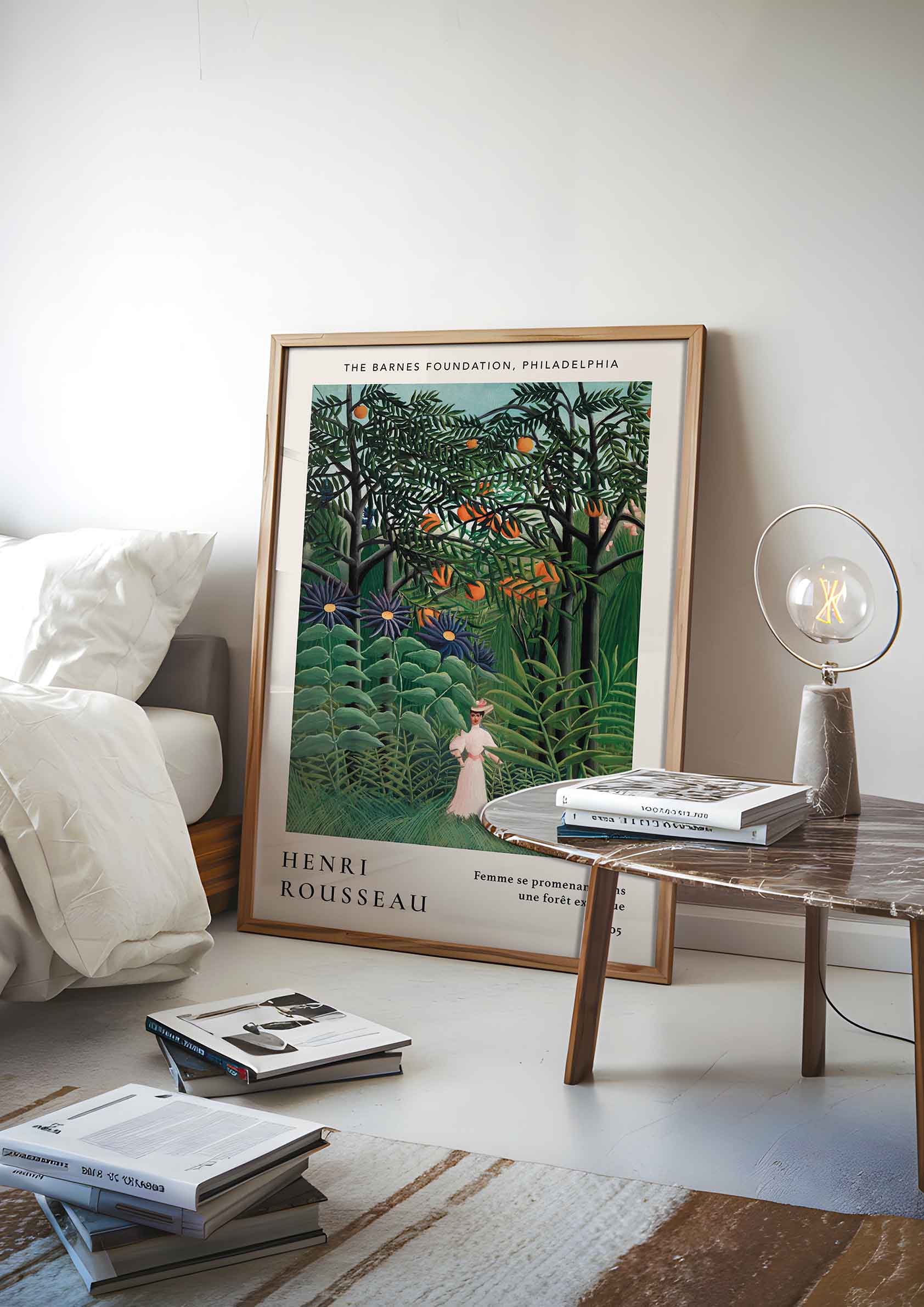 Henri Rousseau - Femme se Promenant dans une Forêt Exotique